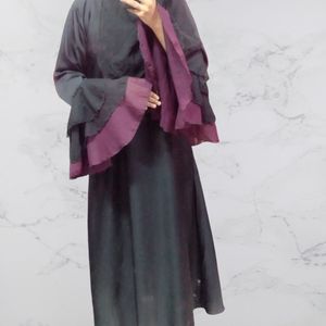 Black Frill Abaya