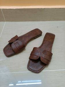 Brown Leather Flats Classic