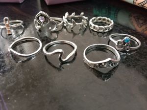 Silver Plated Oxidised Rings