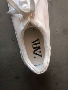 Zara White Platform Sneakers