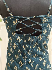 Printed Green Tank Top