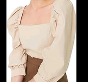 myntra corset type top square neck with back zip