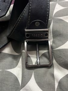 Diesel Black Leather Belt