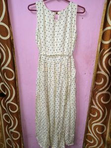 yellow Polka Dot Maxi Dress