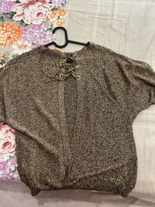 Gold styled back party top