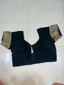 ✨Elegant Gold  &amp; Black Silk Sare✨