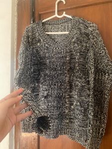 Black And White Mixed Sweater