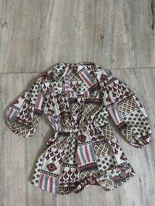 Patterned Mini Dress