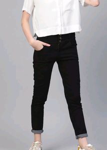 Black Slim Fit High-Rise Stretchable Jeans
