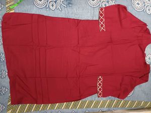 Maroon Kurta