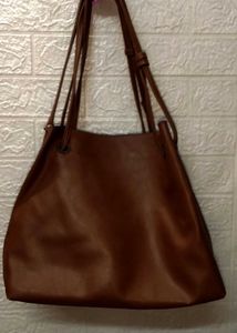 Brown Big Size Hand Bag