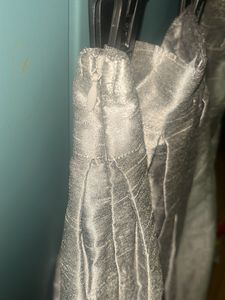 Grey Pleated Silk Skirt