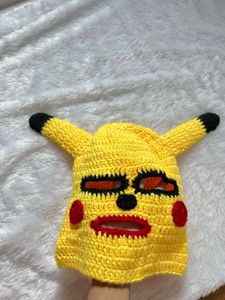 Pikachu Cosplay Crochet 🧶 Mask Cap
