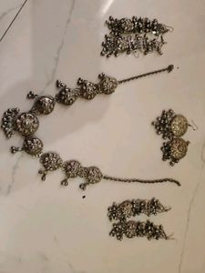 Silver Garba  Jewellery Set