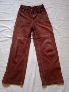 Brown Wide Leg Jeans