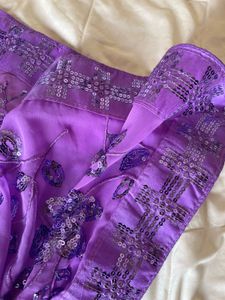 Bollywood y2k Purple sequins Saree