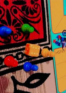 SET OF 6 FUN BOARD GAMES WITH DICE AND TOKENS