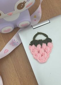 Crochet Strawberry Keychain