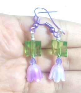 Flower Crystal Beads Earrings🌷🌿🪻