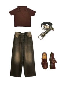 Brown Crop Top