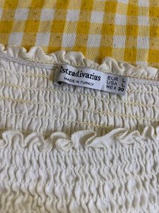 White Smocked Top Bust 36