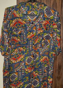 Patterned Shirt dress