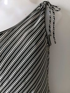 Pinteresty Striped One Shoulder Dress From Europe