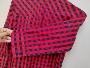 Red &amp; Black Checkered print Shirt