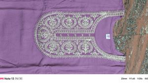 Lavender Embroidered Kurti Xl Size
