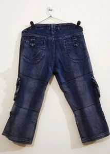 Denim Capri Pants