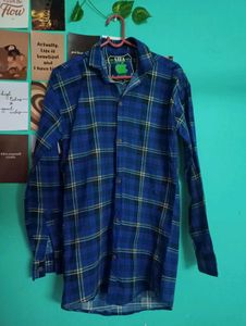 Blue Plaid Flannel Shirt