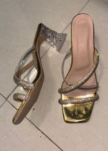 Gold Rhinestone Heels