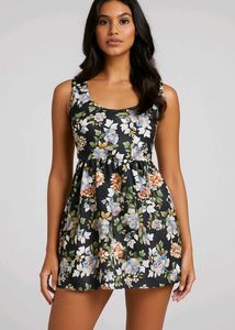 Floral Print Sleeveless Dress