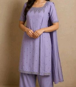 Elegant Lavender Kurta Set