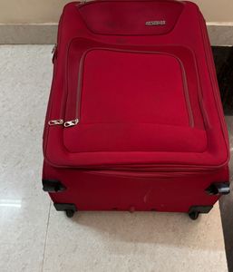 American Tourister Polyester Soft Trolley Red