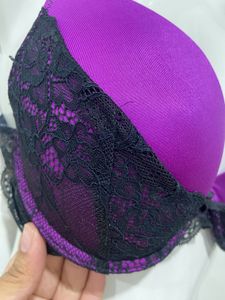 Purple &amp; Black Lace Bra Victorias Secret