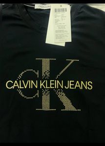 Unisex Clavin Klein Original Black Embossed Tshirt