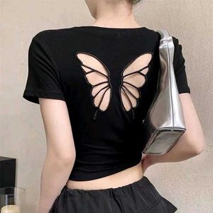 Women's sexy Butterfly back soft paded crop Top