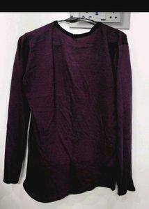 Purple Long Sleeve Grid Tee