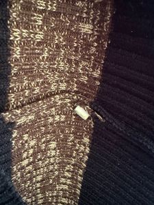 Striped Zip-Up Cardigan Sweater