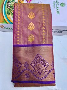 Purple & Coffer Jari  Sari