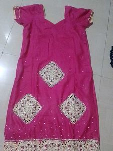 Pink Embroidered Kurta