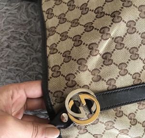 Authentic Gucci GG Canvas Twins Large Tote