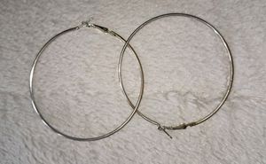 Big Silver Hoop Earrings