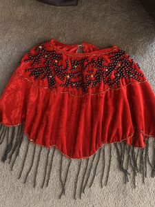 Pancho Style Strip Or Sleeveless Dress  Cape
