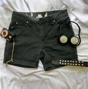 Black Shorts Y2k