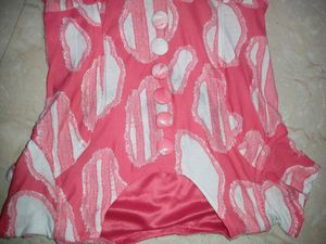 Pink &amp; White Print Dress