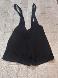Black Romper / suspender shorts