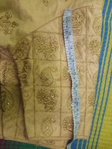 Embroidered Silk Saree Blouse
