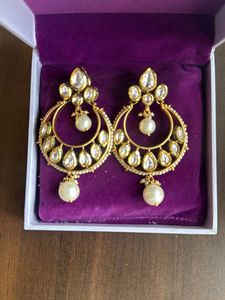 Elegant Kundan Pearl Earrings